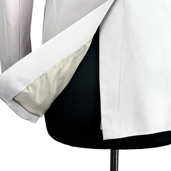 THEORY BEIGE NOTCHED COLLAR DOUBLE BUTTON DOWN STRETCH BLAZER JACKET - Picture 12 of 15